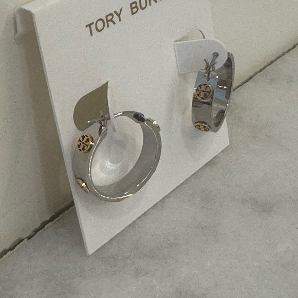 Tory Burch Miller Huggie Hoop Earrings - Picture 4 of 4